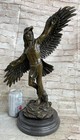 Winged Native American Indian Eagle Bird Art Legend Shaman Bronze Marble Base