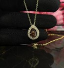 2 Ct Round Cut Lab-created Chocolate Diamond Pendant In 14k Yellow Gold Plated