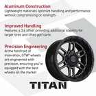Gtw Titan 12 Inch Matte Black Aluminum Golf Cart Wheel   3 4 Offset   Set Of 4