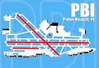 Pbi Palm Beach Airport Diagram Handmade 3 25  X 2 25  Fridge Magnet  mm10044 