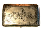1890 Famous Maker Russian Imperial Antiques Silver 84 Troika Rare Cigarette Case