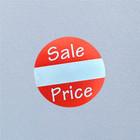 500 Pcs 1 Inch Retail Yard Sale Price Tag Red And White Sticker 500  Roll