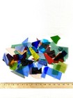 Mixed Lot Stained Glass Pieces Different Shapes Colors And Sizes 2 Lbs  1   -4    