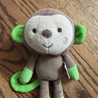 Fisher-price Snugamonkey Monkey Plush Stuffed Animal Lovey Brown Green 2014 8   