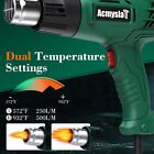 Heat Gun Heavy Duty Hot Air Adjustable Temperature 4 Nozzles Tool  572    932   