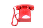 Telephone   Phone 250047-vba-ndl Red Desk No Dial By Cortelco