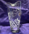 Clear Glass 5 Piece Margarita Set  Hand Etched By Me With Dremal And Not Cream 
