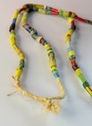 Vtg African Venetian Trade Beads Necklace 30  Mixed Glass Millefiori Drawn Wound