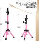 25 Inch Wig Stand Tripod  Adjustable Mannequin Head Stand  Wig Head Stand