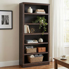 75 large Tall 6-tier Wood Bookcase Adjustable Wide Book Bookshelf Storage Shelvi