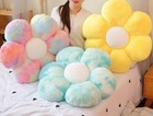 Rabbit Fur Flower 12  Pillow Cushion Stuffed Animal Plush Toys Doll Kids Gifts
