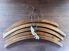 Vintage Antique Wooded Clothes Hangers Lot Of 6 Antique