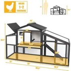 40  Chicken Coop Pet Rabbit Hutch Wooden Hen House Nesting Box Rabbit Cage