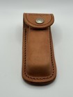 Schrade Leather Knife Sheath Snap Close Belt Loop 5 75  New Hammer Anvil Logo