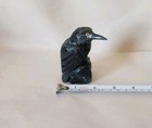 Black Onyx Raven crow 3  Carved Figure 