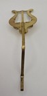 Vintage Brass Gold Tone Marching Band Instrument Lyre Sheet Music Holder Clip     