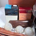 Polaroid 95 Land Camera Vtg Brown Silver Instant Film Kit Flash Case Bulbs Meter