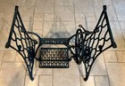 Vintage Singer Cast Iron Sewing Machine Treadle Black Table Base Antique