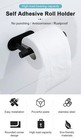 Stainles Steel Toilet Roll Paper Holder Strong Self Adhesive Stick Wall Mount Uk