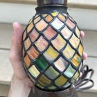 Vintage Pineapple Stained Glass Tiffany Style Accent Night Light Lamp Multicolor
