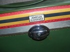 Vintage Amelia Earhart Train Case Avocado Green Mcm Cosmetic Mirror Travel Bag