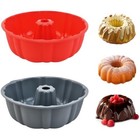2 Pack Silicone Bundt Cake Pan Nonstick 10 Inch  Silicone Cake Molds p