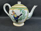Hermes Toucans  birds   1  6 1 2  Tea coffee Pot With Lid made In France perfect