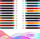 Fine Point Colored Pens 24 Colors 0 5mm Gel Ballpoint Pens Assorted Colors Li   