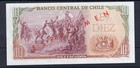 Chile 10 Escudos 1970 Specimen Series A 19 Unc Balmaceda