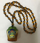 Feng Shui  Green Tara Pendant Sanskrit Tibetan Buddhist Amulet Necklace  b 