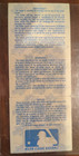 Oakland Athletics  1989 World Series Game 2  Vs Sf Giants  Original Ticket Stub