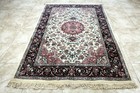 8x5 Breathtaking Mint 400kpsi Hand Knotted Vegetable Dye Silk   Wool Tabrizz Rug