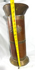 5 Kan Vintage Hammered  Copper   Brass Umbrella Scuttle Umbrella Stand Patina
