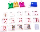 2pcs Mini Playing Cards Keychains Poker Key Rings Key Pendant