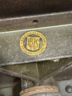 1920s Toledo Uhl Truss Rail Stool Industrial Metal Bk Elliott Pittsburgh Pa Vtg