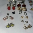 Huge Lot 137 Pairs Antique  Vintage   Modern Clip On  Screwback Earring Pairs
