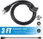 Dewenwils Extension Cord 16 Awg Weatherproof Power Cable 3 Prong Indoor Outdoor 