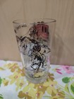 The Stage Coach Drinking Glass W  4 White Horses 8oz 6  Tall Vintage  