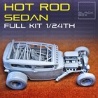 1 25-1 24 Scale Hot Rod Sedan   Full Model Kit-unnasembled   Unpainted