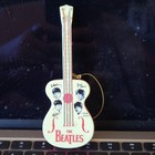 The Beatles Guitar-shaped Hanging Ornament Red   White Apple Corps 2014