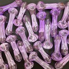 Purple Glass Pipe 4-5  Tobacco Smoking Bowl  second Quality 