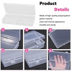 10pcs Clear Plastic Containers Small Plastic Boxes With Hinged Lids  Storage Box