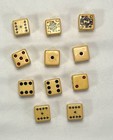 Vintage Butterscotch Bakelite Poker Dice Lot  11 Total 