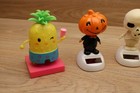 Lot Of 5 Solar Dancing Figures Halloween Witch Skeleton Pumpkin Pineapple Decor