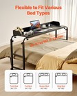 Vevor Overbed Table Mobile Bed Side Desk 4 Wheels  2 With Brakes    Power Socket