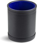 Leather Dice Cup With Navy Blue Felt Lining