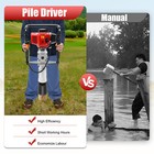 2 Stroke Post Driver Air Cool Machine Mixed Oil gasoline Powered Pile 52 Cc