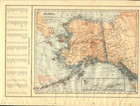 1914 Original Map  alabama  Or  alaska  Color Vintage From Collier Atlas