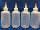 5 Pack Of 8oz  240ml  Plastic Boston Round Squeeze Bottles   Yorker Caps Ldpe