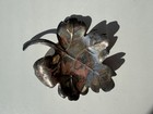 Vintage Italian Olri Silverplate Figural Leaf Dish Trinket Bowl 5    Mid Century